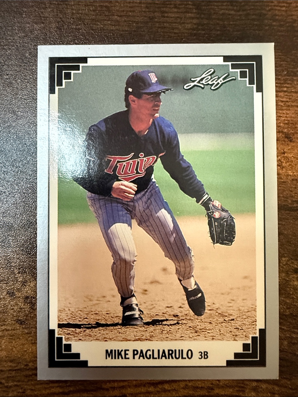 Leaf Mike Pagliarulo  Card Twins Navy/Gray
